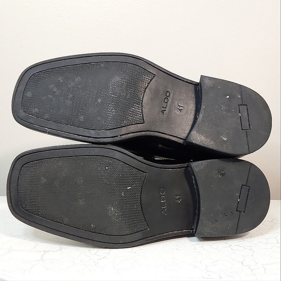 Aldo Men's Black Leather Loafer, Size 41 ~ VGUC - Picture 13 of 14